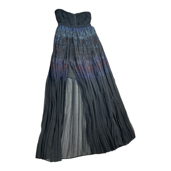 Urban Outfitters Silence & Noise Fortuna Ombre Maxi Slit Dress Black Blue 0 - Picture 5 of 13